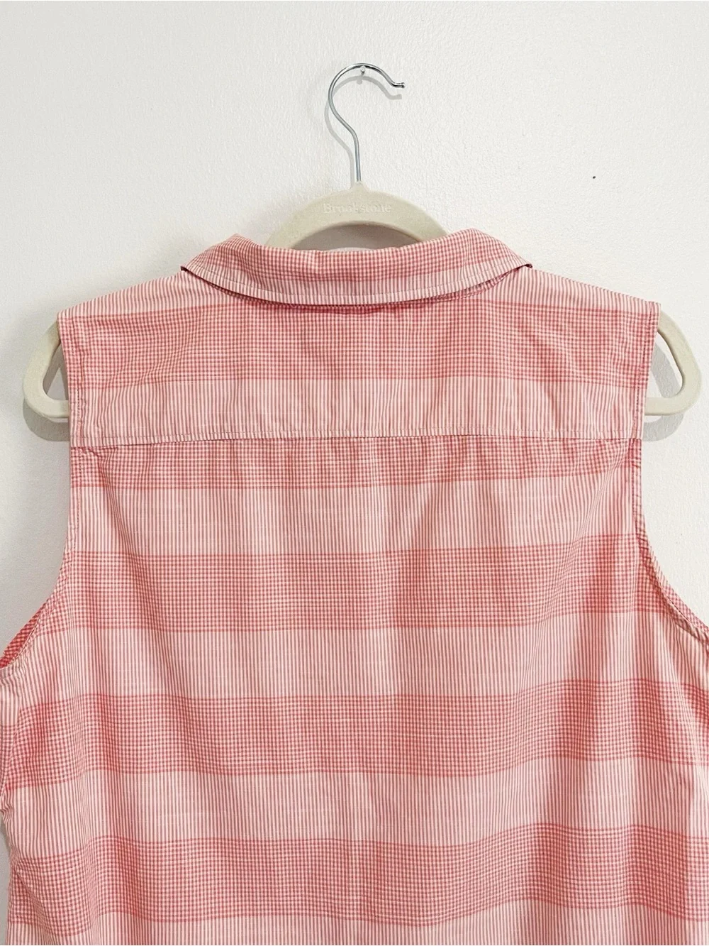 Tommy‎ Hilfiger Pink Plaid Gingham Shirt Dress Tie Waist Coastal Preppy Size 16 - Picture 7 of 14